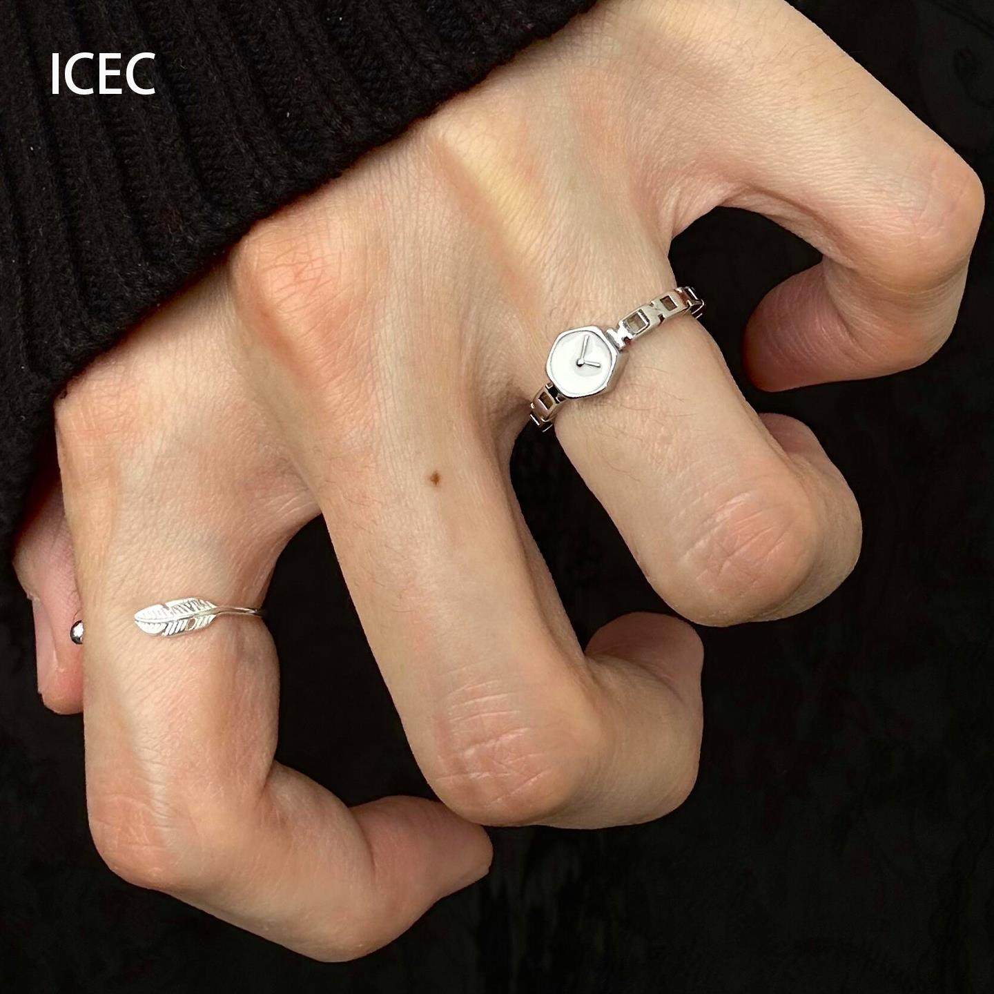 中古银色羽毛做旧钟表戒指冷淡风精致简约独特个性时尚开口食指戒,饰品/流行首饰/时尚饰品新,戒指/指环,淘宝优惠券,粉丝福利购,淘宝优惠卷