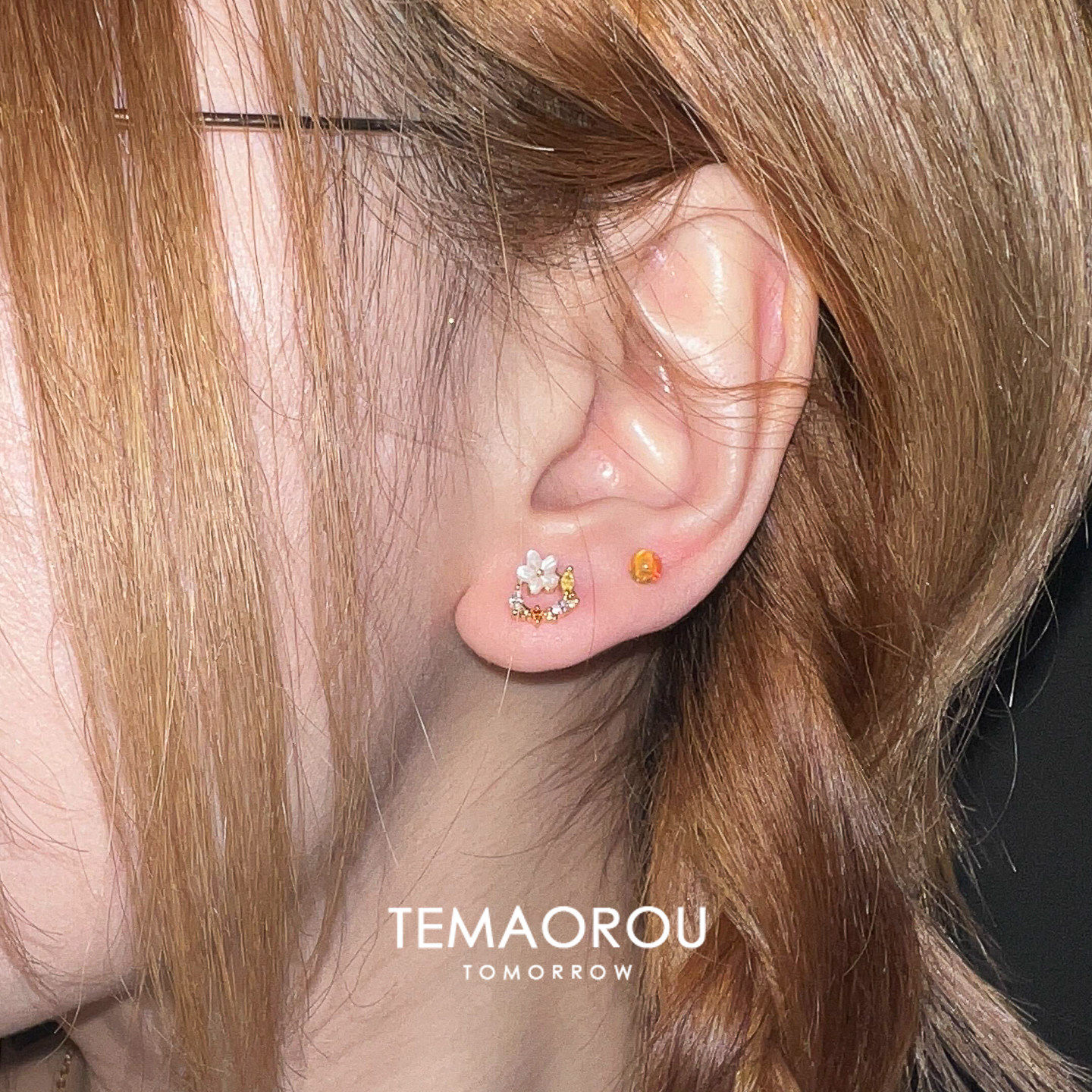 闪钻橘子烟火小花环耳钉女精致个性耳骨耳蜗钉免摘养耳洞耳环耳饰,饰品/流行首饰/时尚饰品新,耳钉,淘宝优惠券,粉丝福利购,淘宝优惠卷