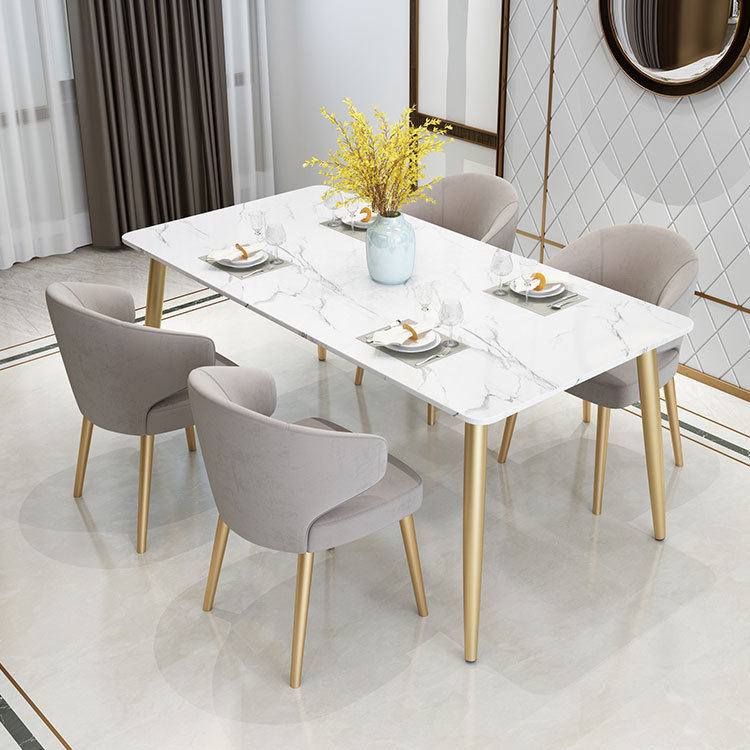 大理石餐桌北欧酒店餐厅桌椅组合 ins公寓家用客厅桌子铁艺餐桌