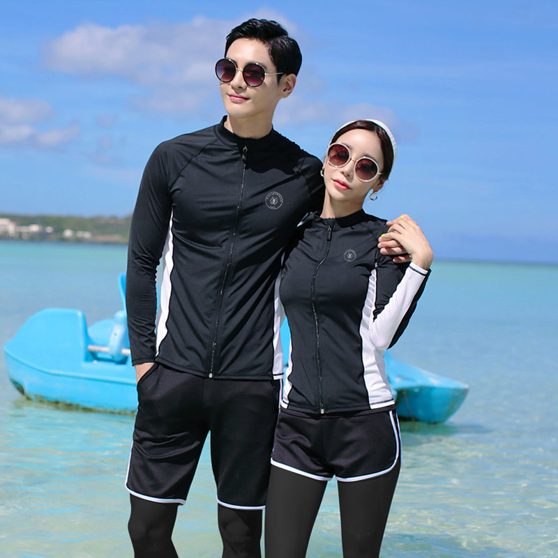 2019新款韩版情侣潜水服男女分体长袖长裤水母衣浮潜冲浪泳衣套装在类目 户外/登山/野营/旅行用品, 户外服装, 潜水服中 - 来自Buy2taobao.com提供专业的淘宝代购服务
