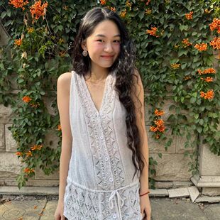 L少女 DEAR.XI 推荐！2026年春季无袖叠穿针织钩花背心 90865#