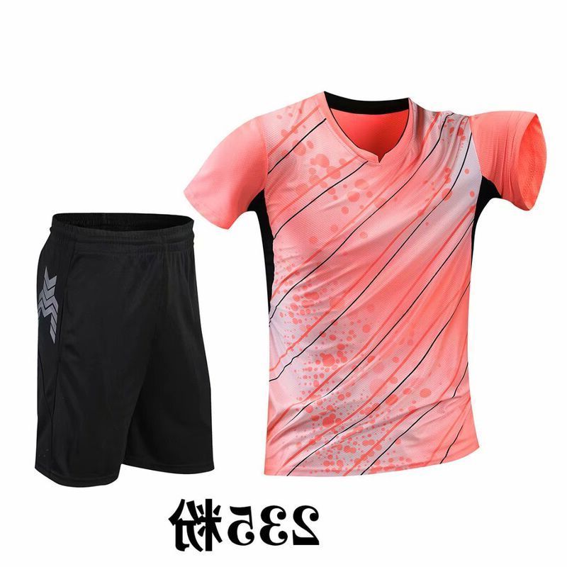 情侣235套装乒乓球比赛透气羽毛球运动休闲款吸汗印字夏服服训练