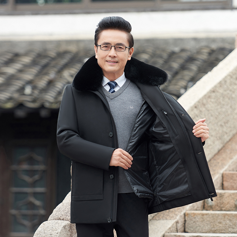 中老年男士可脱卸内胆棉