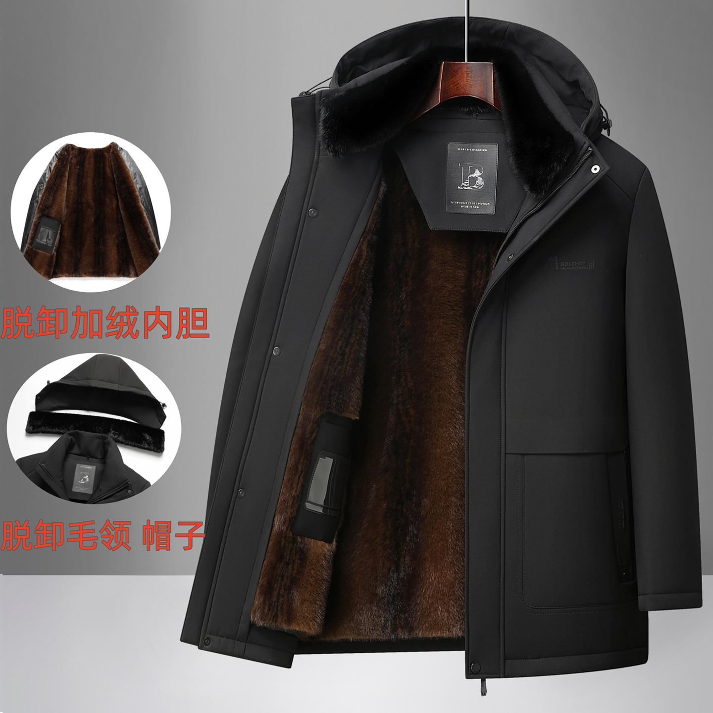 中老年人爸爸装棉袄男士