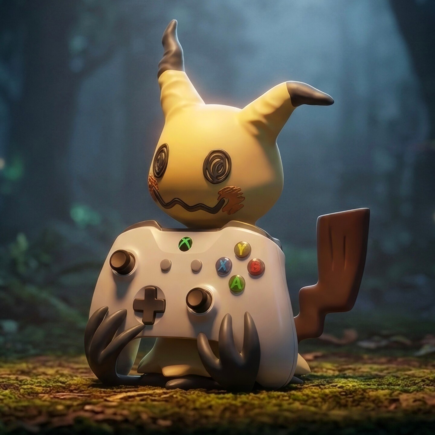 宝可梦谜拟丘Xbox手柄支架游戏周边桌面摆件收纳ps4ps5switch底座