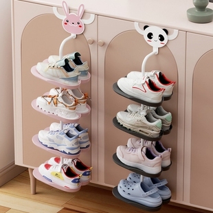鞋子收纳架可爱入户门口小型宝宝鞋架儿童婴儿童鞋收纳悬挂柜门上
