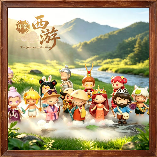 正版西游记盲盒整套古风文创手办
