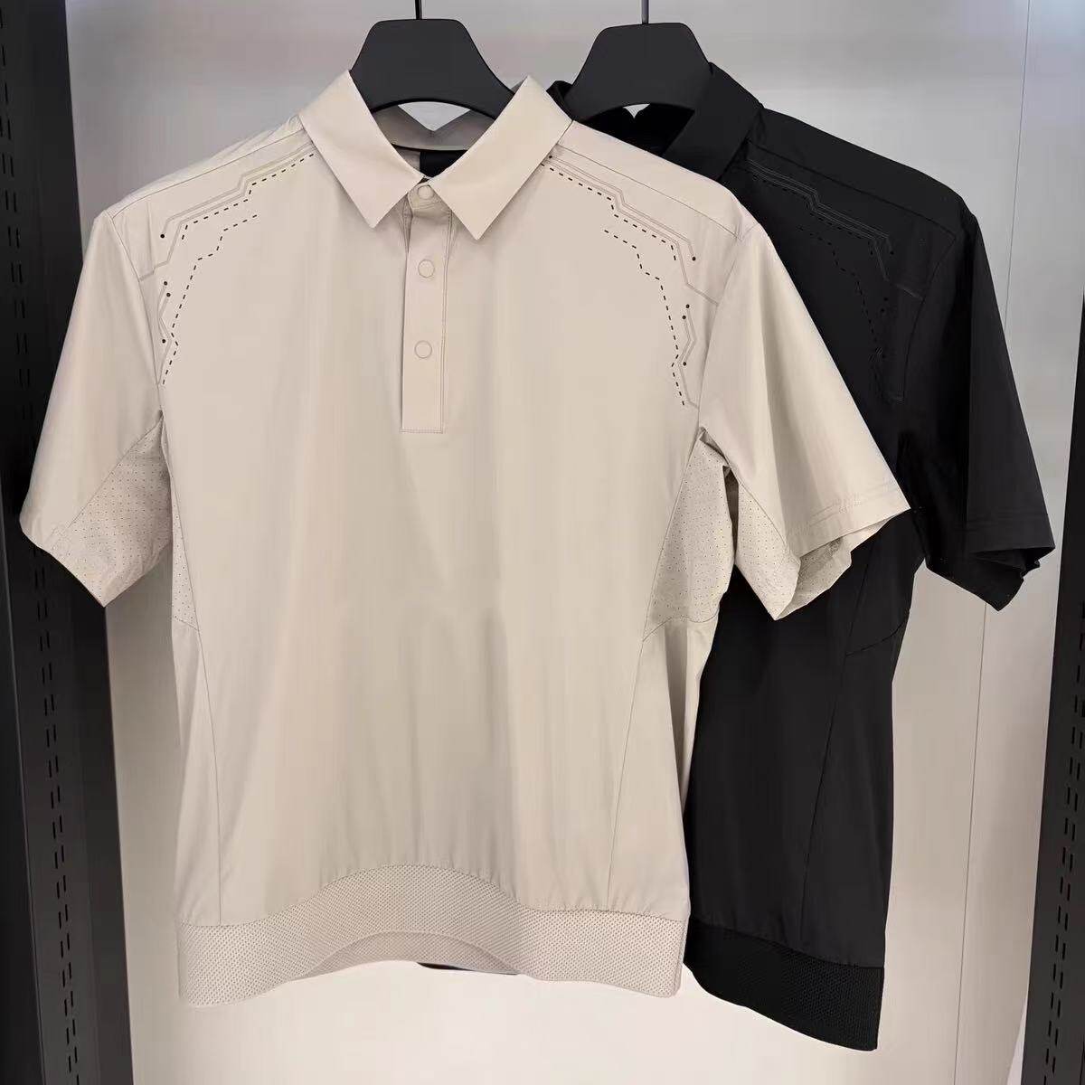 25韩国高尔夫男士新款时尚百搭休闲运动户外纯色修身速干短袖上衣