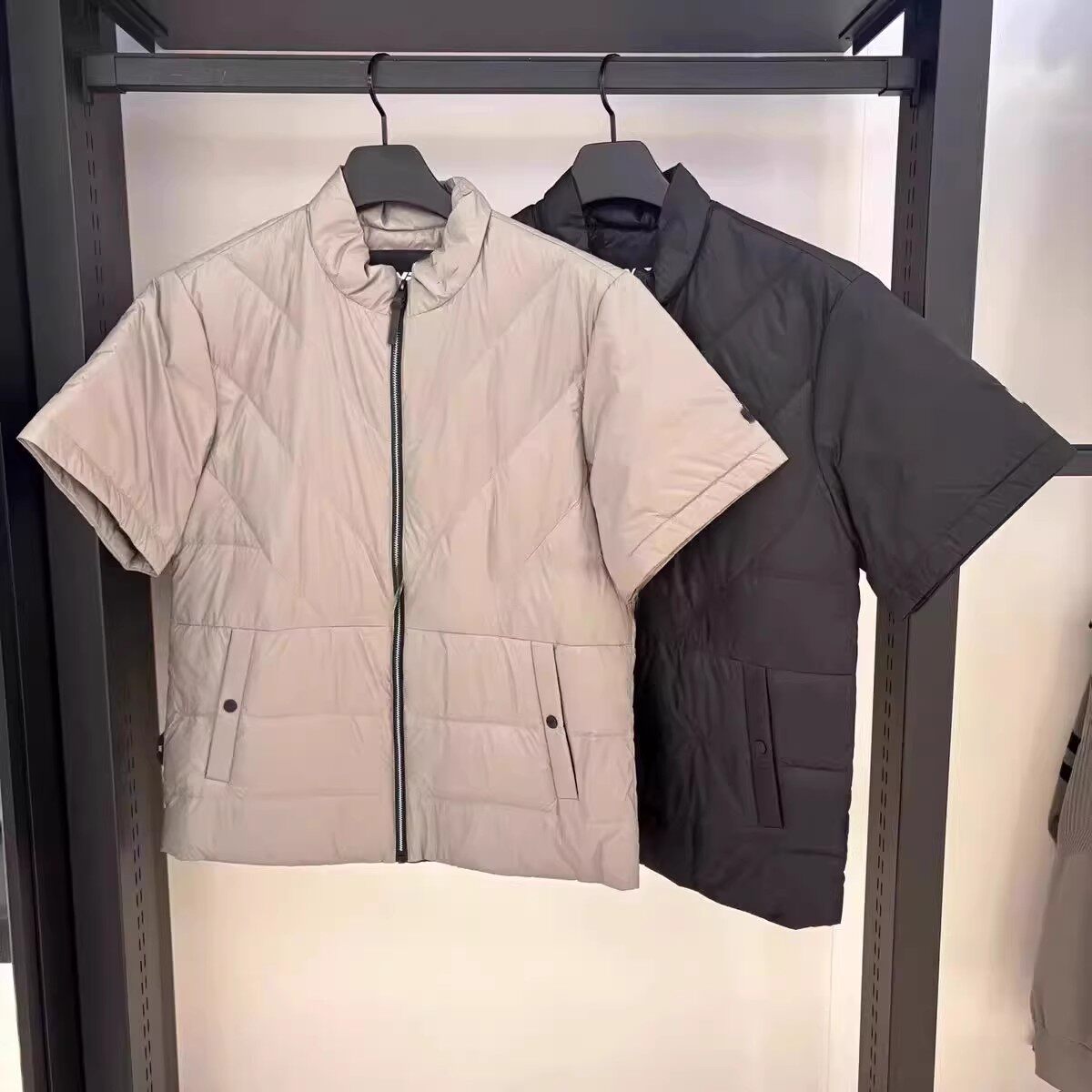 日韩原单高尔夫冬季男士立领拉链柔软舒适羽绒服运动保暖防风外套