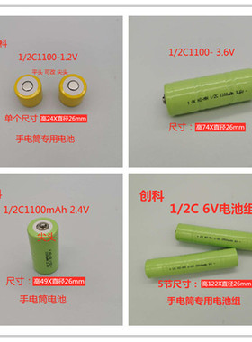 镍镉 Ni-Cd JJJ 1/2C750mAh 1.2V2.4V3.6V4.8V甲醛检测测试仪电池