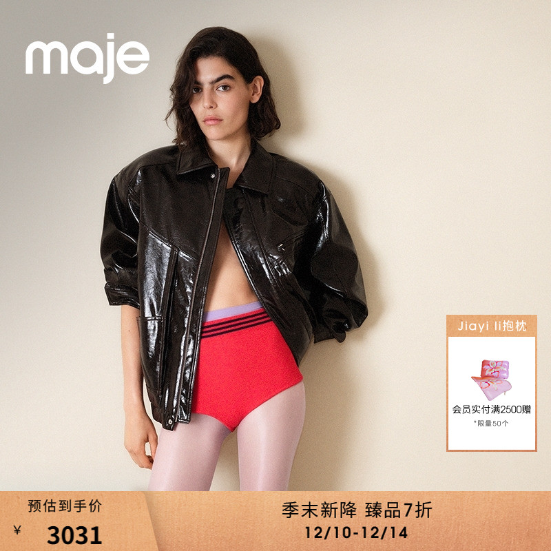 时尚翻领长袖款式 气质短款直筒版型