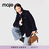 双排金扣长袖 Maje新年系列博主同款 毛呢大衣 女装 法式 2026春季 新款