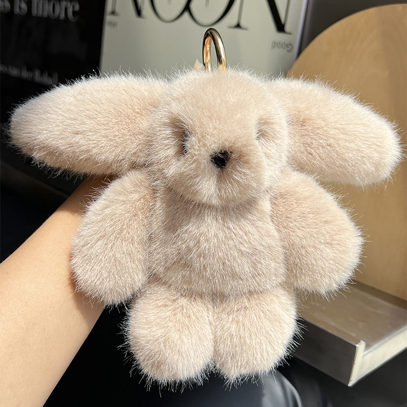 可爱仿水貂毛小兔子钥匙扣包挂件