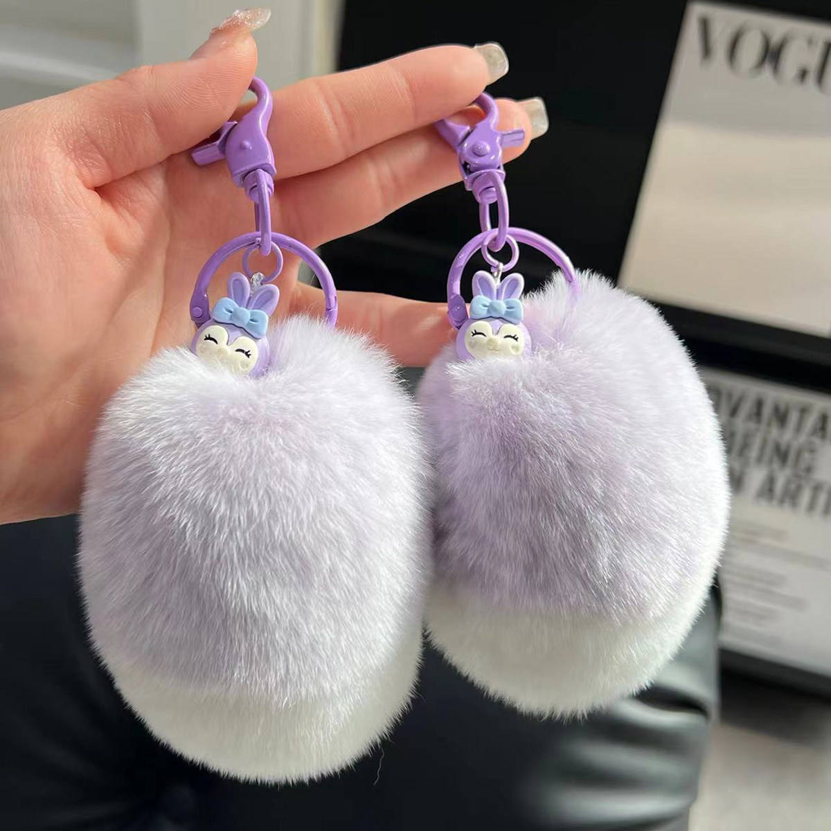 獭兔毛小尾巴汽车钥匙扣挂件可爱毛绒小兔子尾巴包包挂饰生日礼物,服饰配件/皮带/帽子/围巾,钥匙扣,淘宝优惠券,粉丝福利购,淘宝优惠卷
