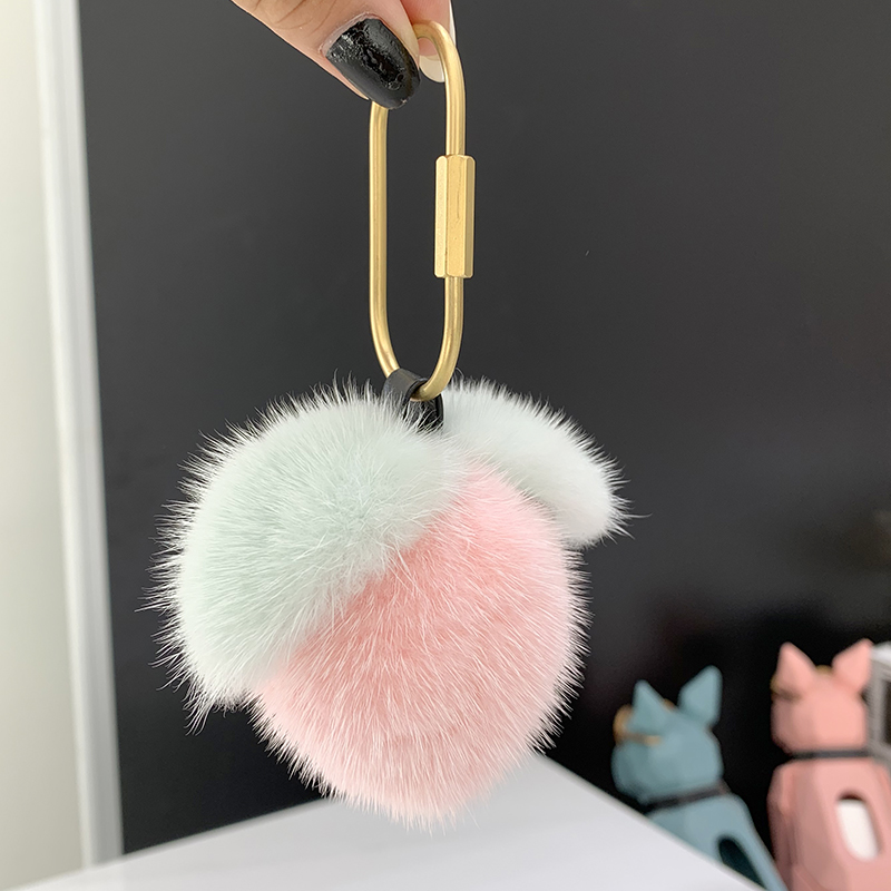 【水蜜桃】ins少女心皮草挂件