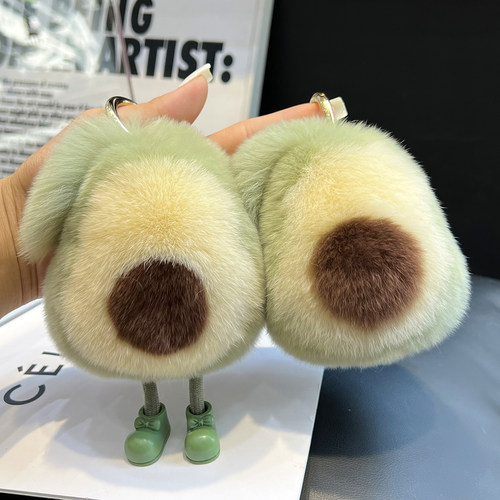 CC家可爱毛绒公仔玩偶兔毛钥匙扣