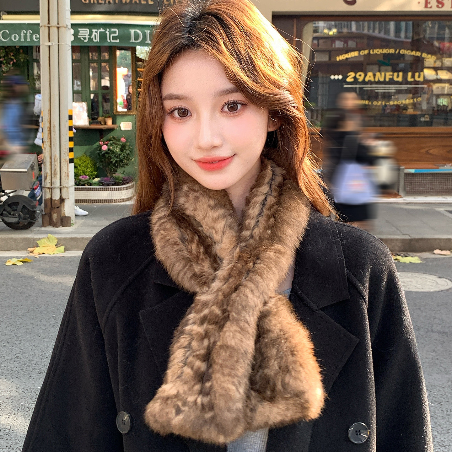 韩版真兔毛编织围巾女秋冬双面加厚保暖围脖高级感百搭皮草毛领子,服饰配件/皮带/帽子/围巾,围巾/丝巾/披肩,淘宝优惠券,粉丝福利购,淘宝优惠卷