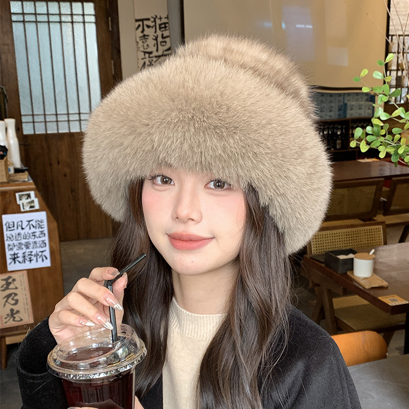 渔夫帽外出气质甜美护耳帽女冬季