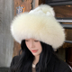 真狐狸毛球护耳帽冬季 加厚保暖防寒雷锋帽百搭显脸小盆帽皮草帽子