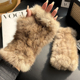 套袖 韩国好品质紫貂毛手套冬季 女士皮草手套袖 筒皮草半指手套加厚