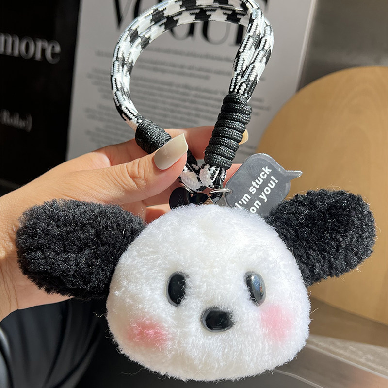 可爱小狗钥匙扣毛绒玩偶背包挂件