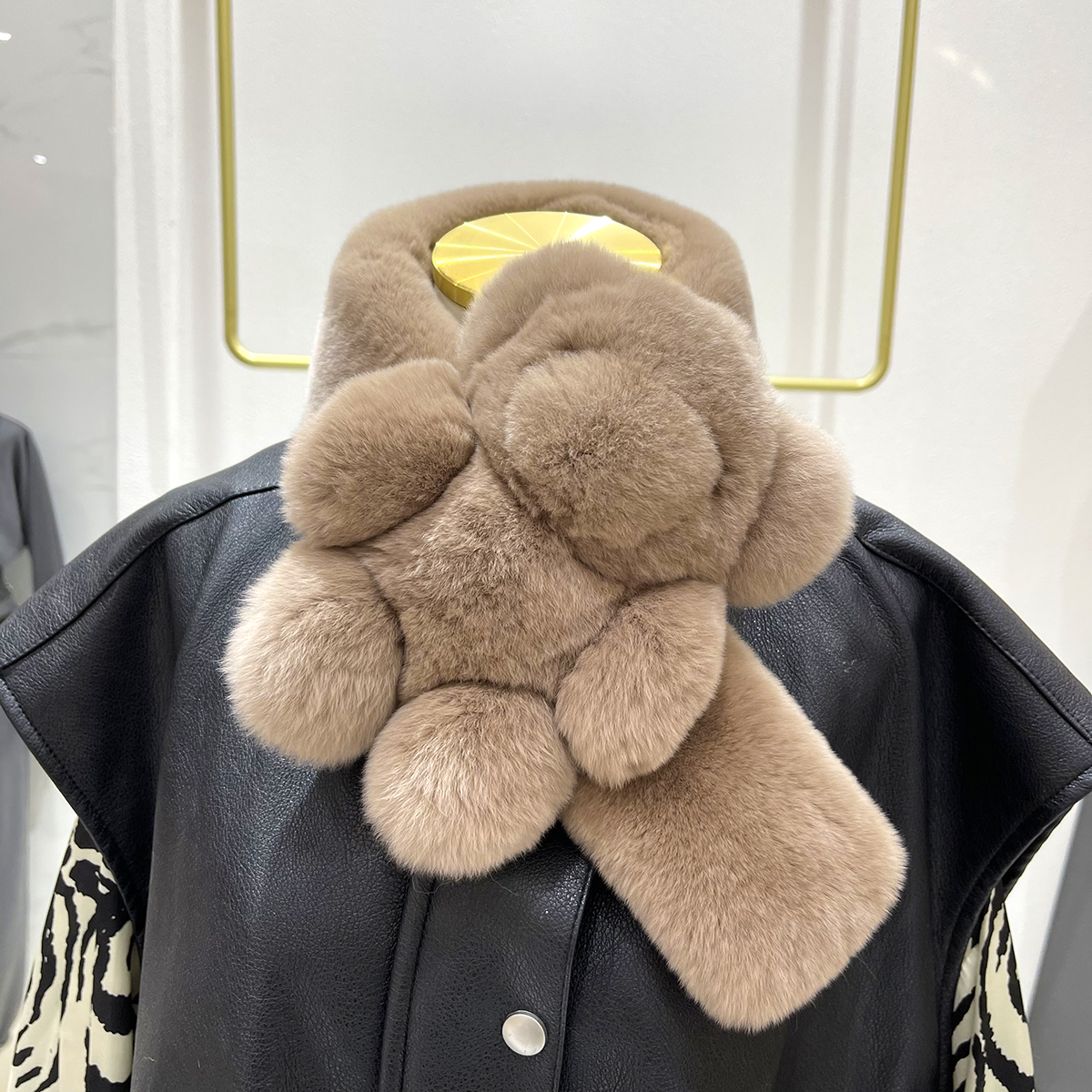 加厚保暖双面围巾围脖