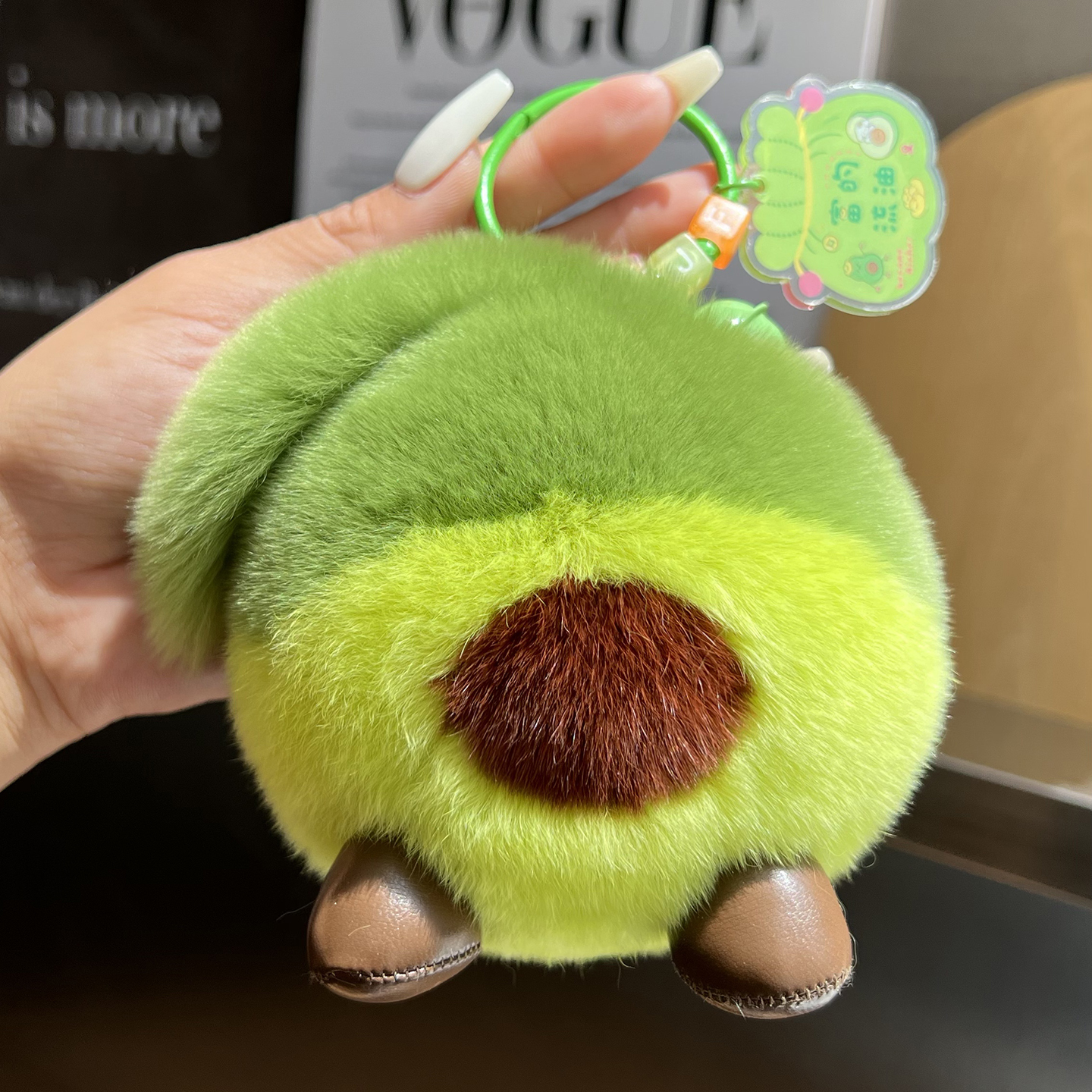 富的流油可爱牛油果钥匙扣包挂件