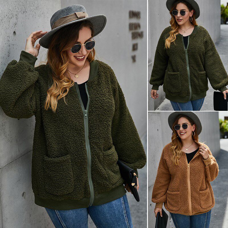 Winter fluffy coat Fat Lady warm zipper Outerwear Plus size|msdalam kategori Butik wanita / wanita, wanita saiz besar - dari Buy2taobao.com untuk memberikan perkhidmatan ejen Taobao profesional membeli