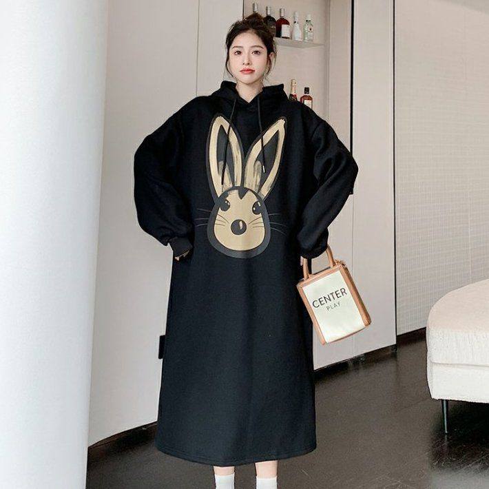 2-300斤特大码卡通小兔子连帽卫衣裙春秋胖mm280斤宽松显瘦连衣裙,女装/女士精品,连衣裙,淘宝优惠券,粉丝福利购,淘宝优惠卷