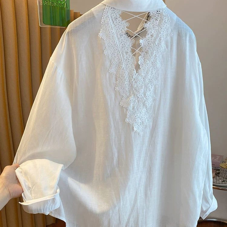 衬衫女春夏宽松百搭遮肉显瘦上衣