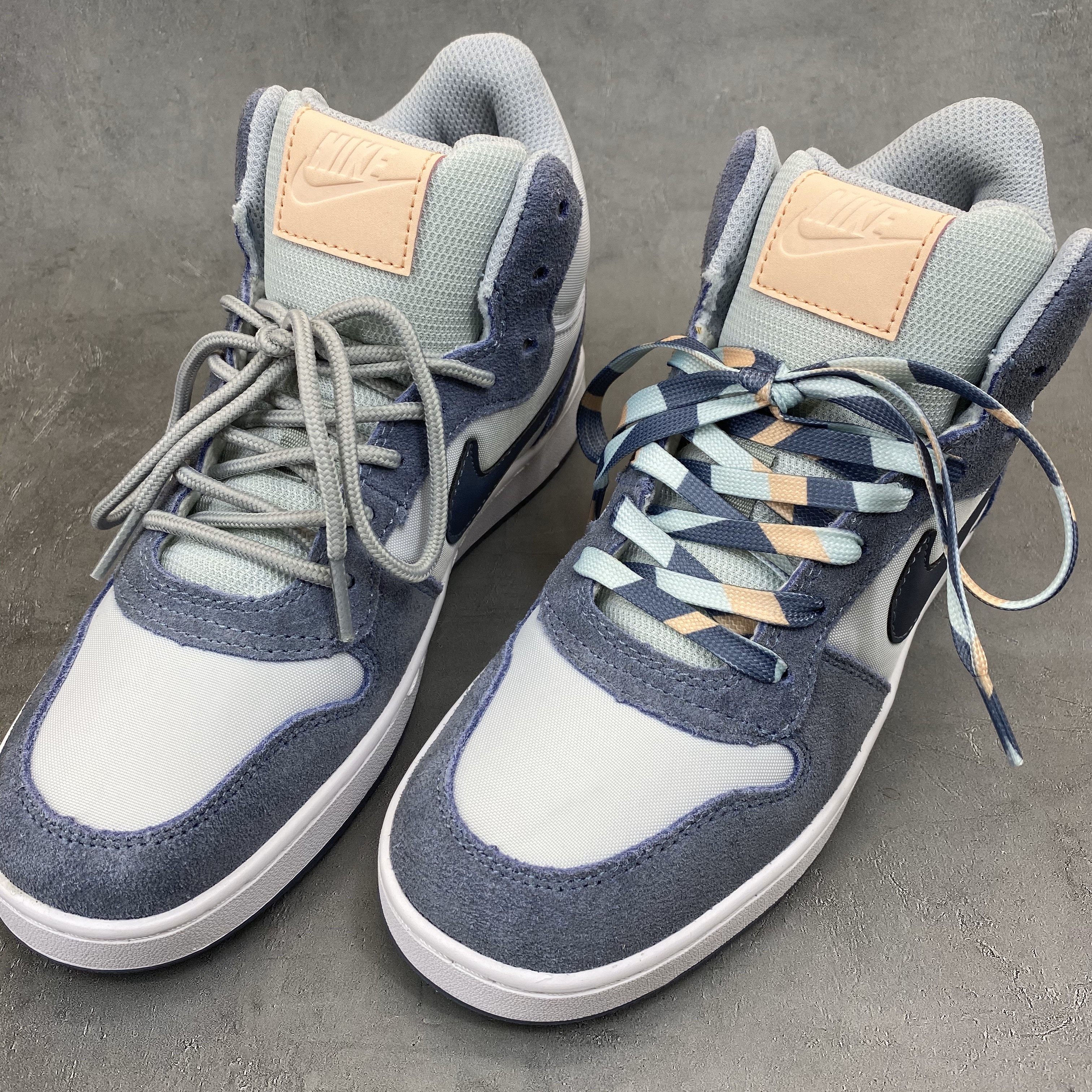 aj1高帮灰蓝粉男女鞋court borough mid空军一号af板鞋休闲鞋带绳