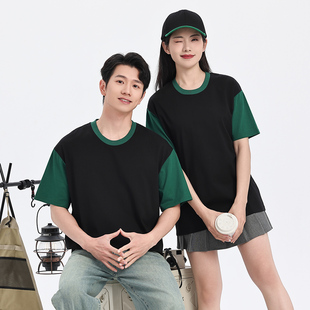 纯棉t恤定制印字圆领短袖工作服夏季餐饮团队文化衫班服工装订做