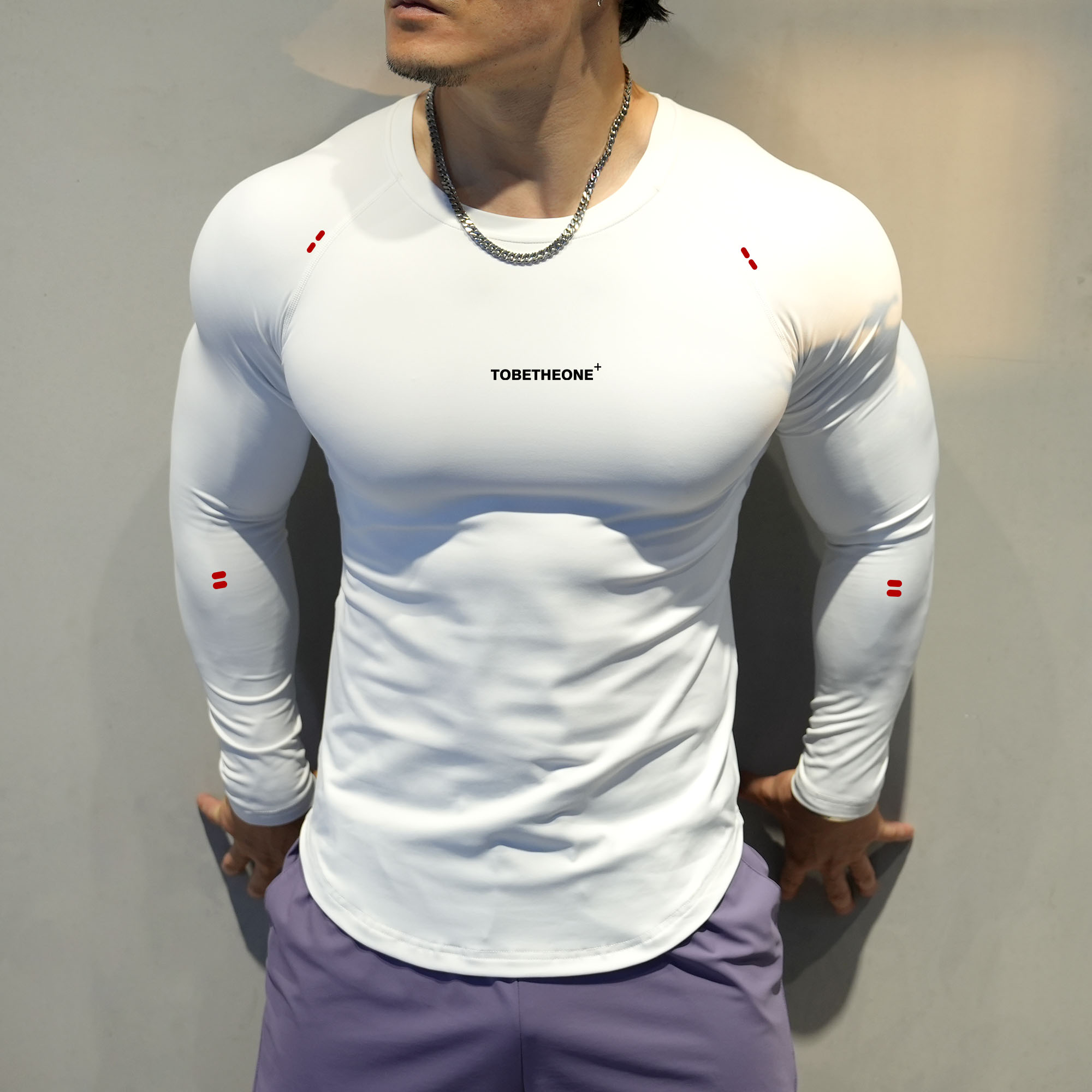 【裸感舒适】秋冬健身服男长袖紧身高弹速干运动上衣透气T恤打底