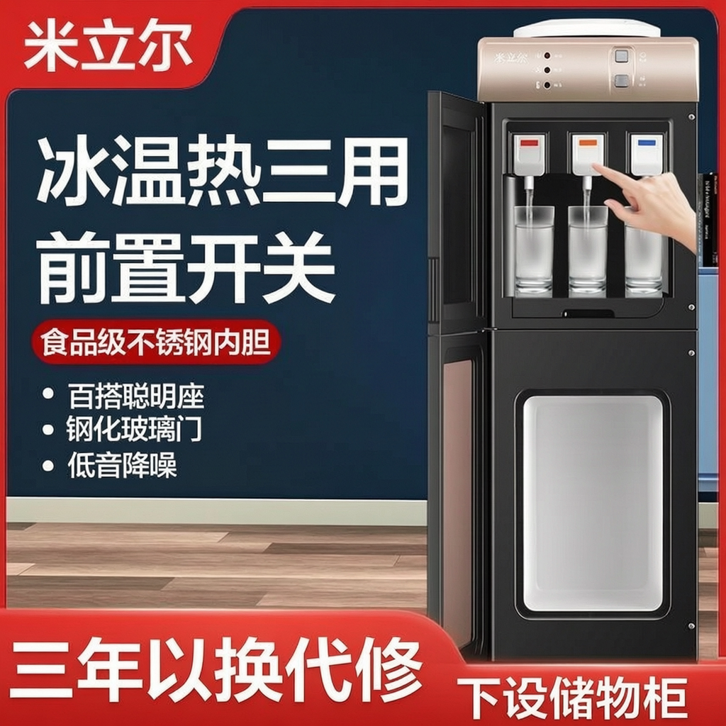 立式饮水机冷温热家用小型多功能上置水桶全自动上水办公2026新款