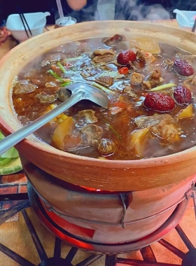 传统瓦罐炖锅潮汕砂锅老式原始养生土砂锅商用火锅广式海鲜砂锅粥