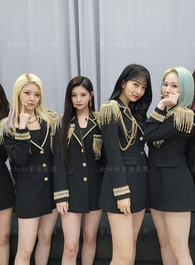 everglow韩国女团同款西装爵士舞
