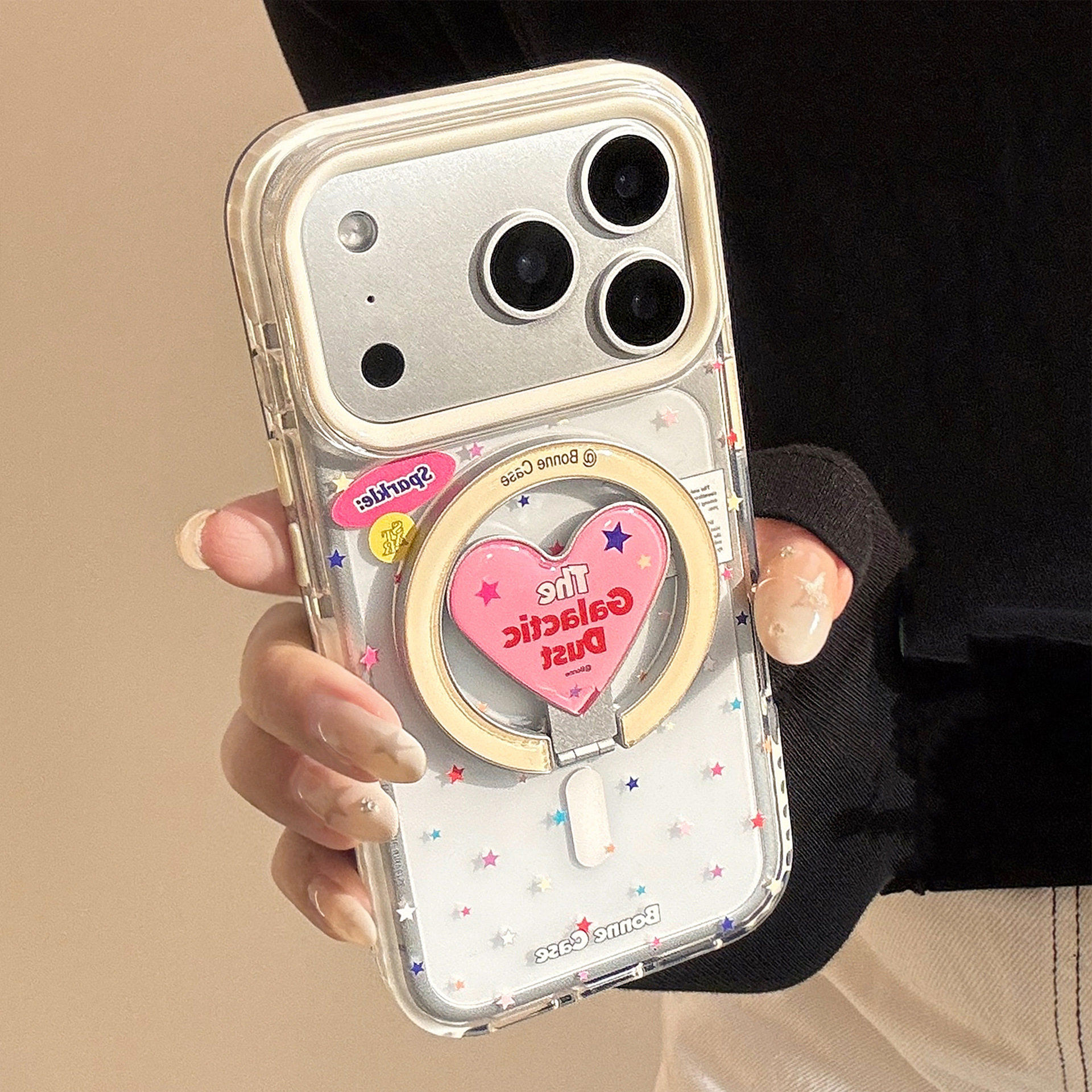 Tomo ins日韩小清新美式星星爱心磁吸手机壳iPhone16