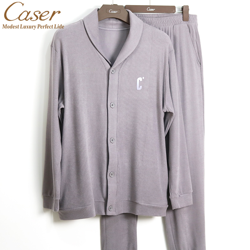 caser男肌理绒家居服套装