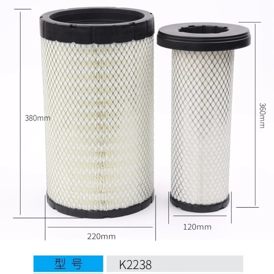 K2238PU空气滤芯适配柳汽乘龙M3斯卡特AF26531宇通客车空滤K2540