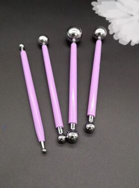 丸棒4件套 8头热缩片凹造型工具不锈钢手工diy