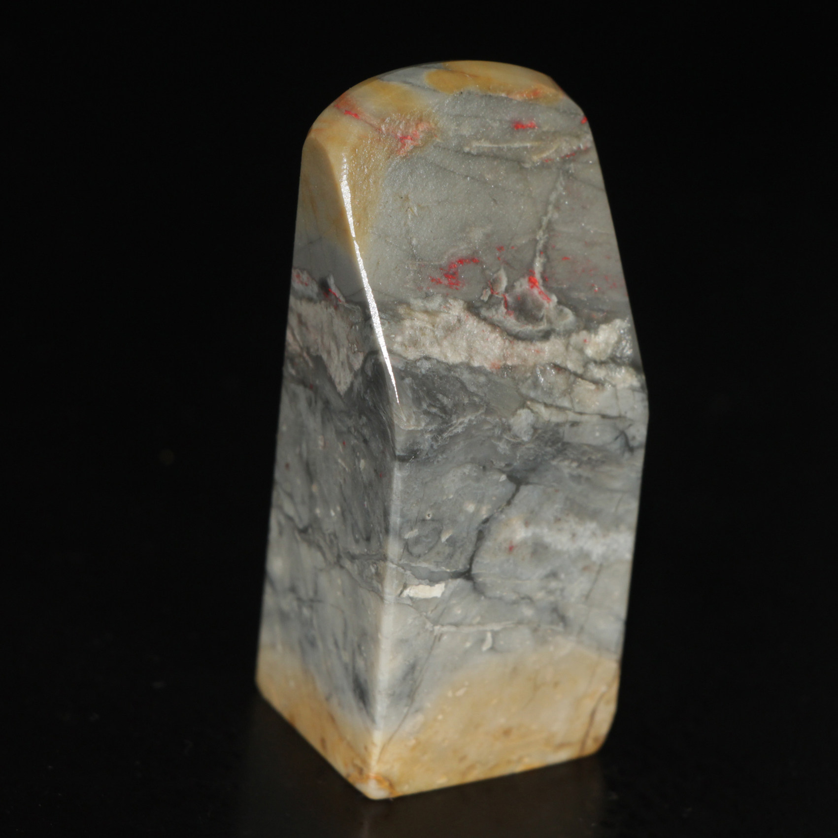 今古堂昌化鸡血石印章书画篆刻老坑软底1.9&times;2.2&times;5.5cm文房礼品