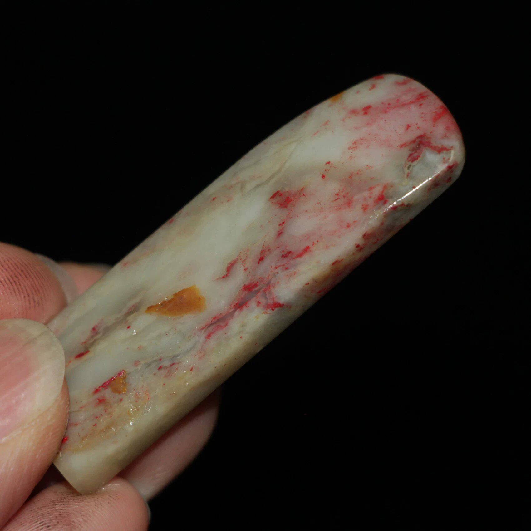 小号鸡血石印章老坑软料滋润感强天然玉石辰砂书画篆刻用印章定制