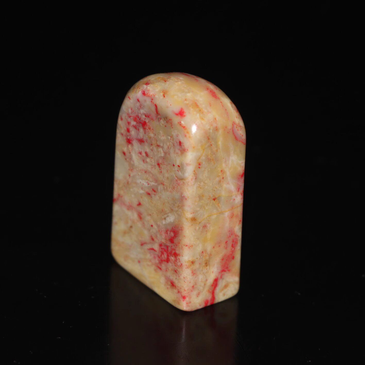 正宗鸡血石印章辰砂中国名石书画用长方章篆刻石料1.1&times;2.1&times;3.6