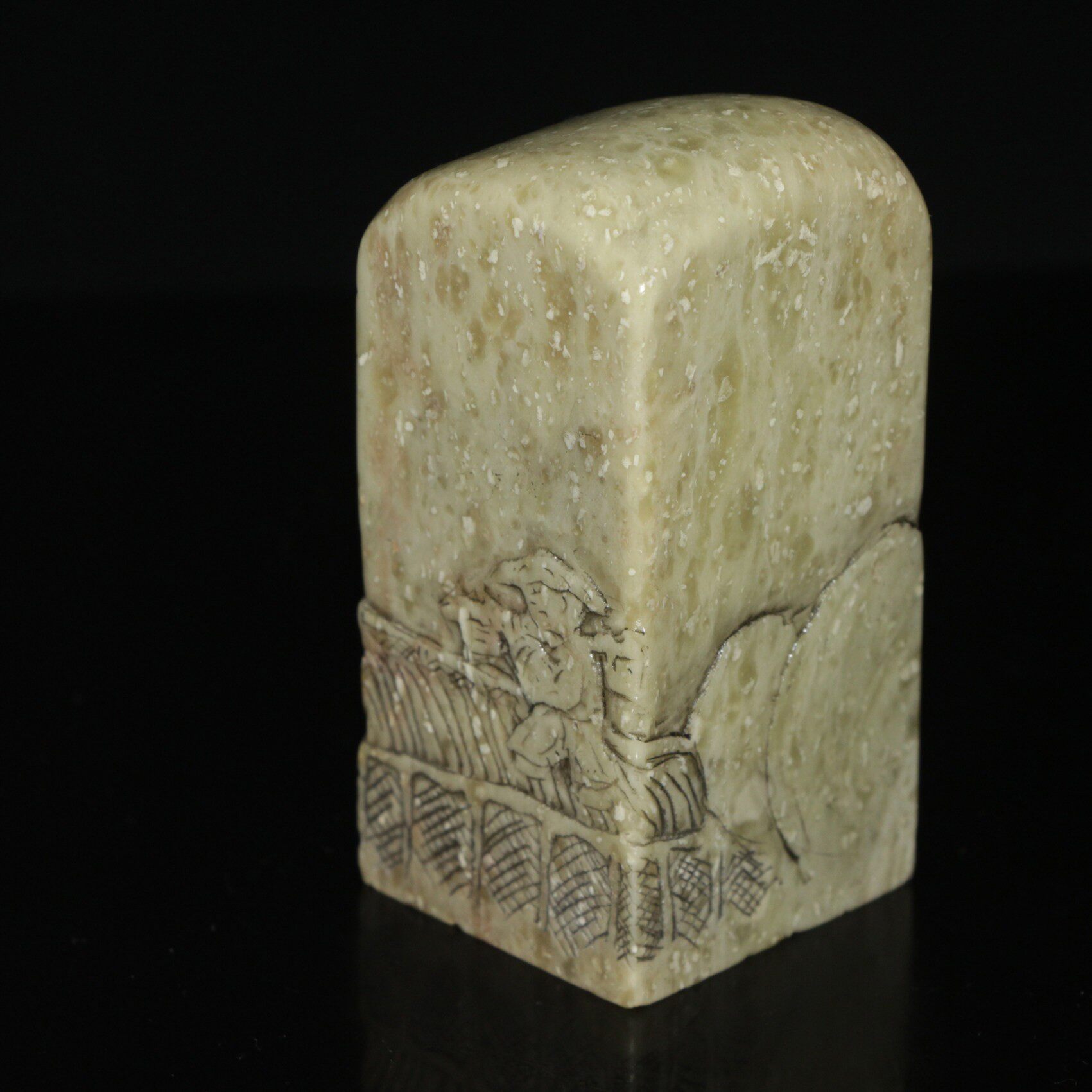 今古堂寿山石大号方章3.6&times;3.8&times;7.6厘米手工篆刻章定制书画用印