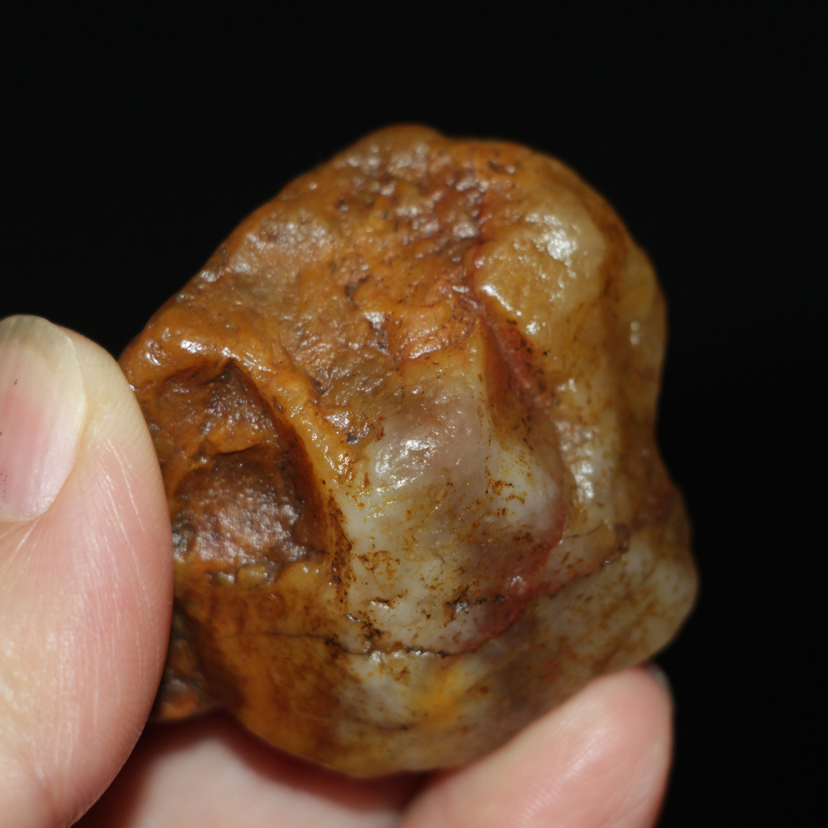 田黄石天然原石今古堂老料正宗寿山上坂田温润不干裂石皮好有韵味