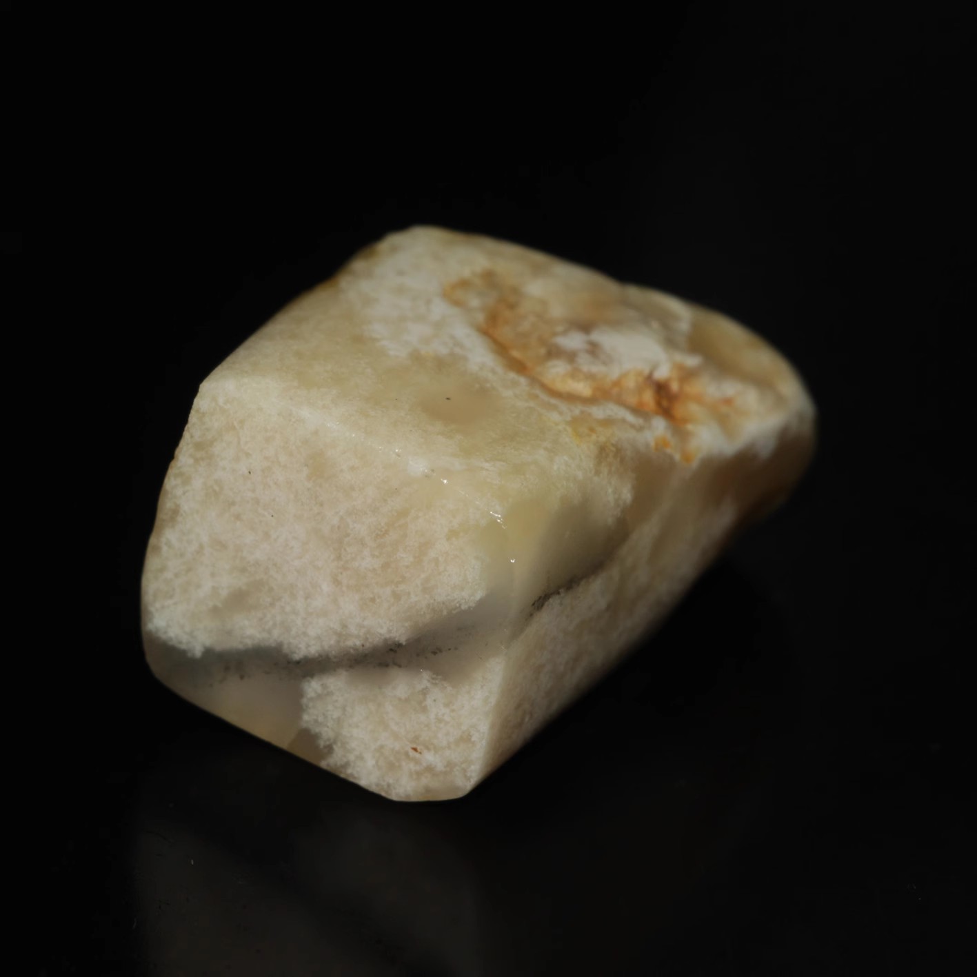 鲎箕冻石2.5厘米姓名章正宗中国寿山石品种萝卜丝纹书画落款印章