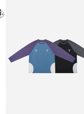 Neverules吸湿速干防晒UPF50+抗菌山系户外撞色长袖T恤男女Y2083