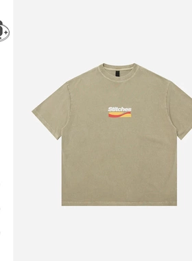 IGIO复古水洗美式重磅T恤男宽松休闲320g高品质印花纯棉短袖PL792