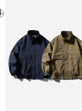 ButterTiger美式潮牌哈灵顿外套工装夹克男百搭休闲立领上衣JK37
