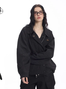 Cannotsurpass国潮美式休闲复古工装外套春秋男女宽松翻领夹克W28